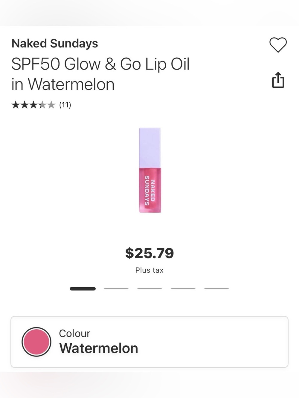 Sunprotctive  Glow & Go Lip Oil in Watermelon Pink
